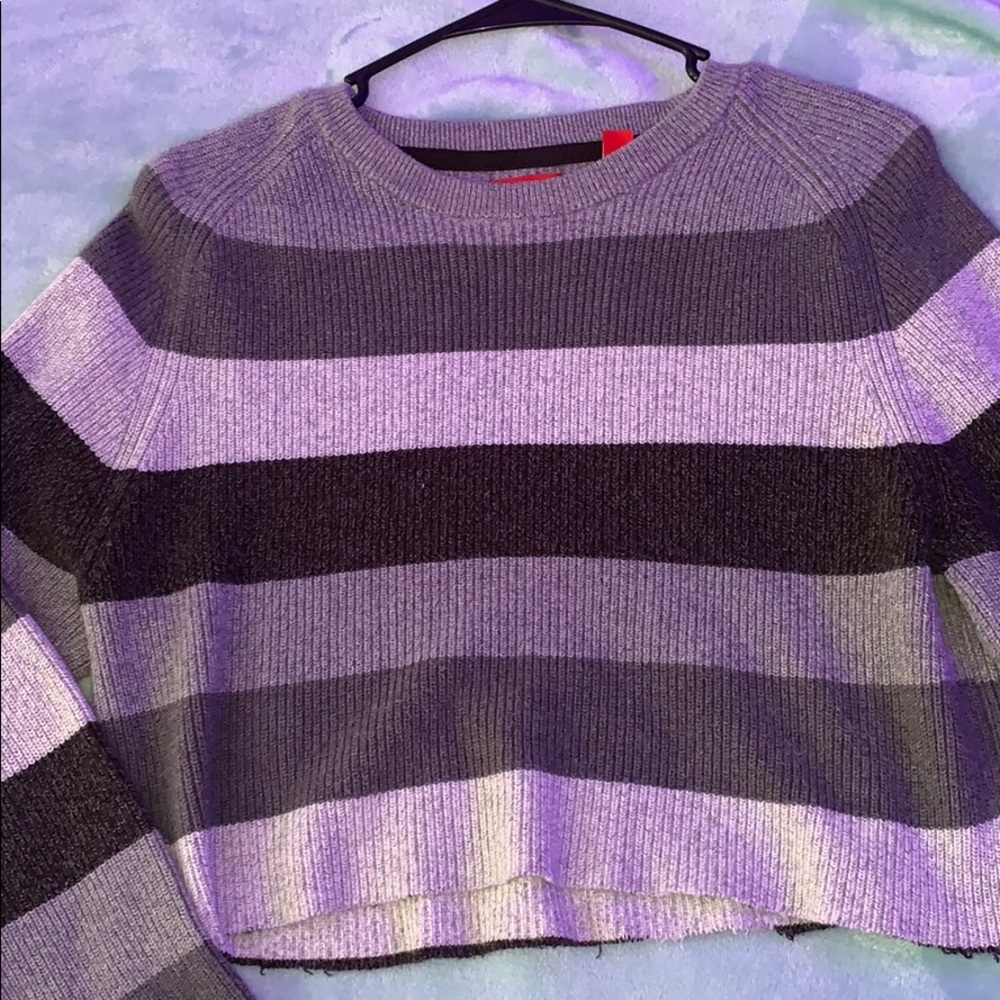 Cropped Striped Sweater